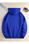 Unisex New York Hustle Printed Oversized Winter 3 Thread 100% Cotton K Hooded Sweatshirt Hoodie - 2