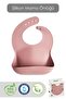 Mega Size Silicone Baby Bib - Double Locked Adjustable Baby Bib - Pink