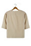 Linen Men's T-shirt - Cream Color, Poor Sleeve - 5