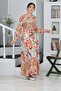 Young Girls' Cotton Viscose Fabric Patterned Long Hijab Dress - 6