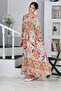 Young Girls' Cotton Viscose Fabric Patterned Long Hijab Dress