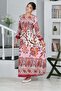 Young Girls' Cotton Viscose Fabric Patterned Long Hijab Dress