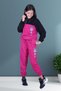 Snow Fashion Printed, Hooded Girls Tracksuit Set - 3
