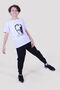Ataturk printed unisex children's short sleeve black-white bottom-top set - 2