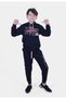 Original 27 Printed Boys' Kangaroo Pocket Hooded Navy Blue Tracksuit Set