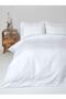 Luxury Hotel Series White Striped Cotton Satin Duvet Cover Set Double Dowry Box 160x200 Elastic