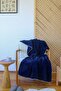 Double Sided Wellsoft TV Blanket 100x170cm Sofa Throw, Soft Fuzzy Plush Fleece Navy Blue