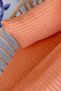 Luxury Colorful Series Striped Satin Baby Bedding Set Organic Cotton ORANGE-TILE Color - 3