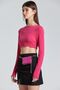 2418 Fuchsia Crew Neck Crop - 2