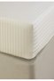 Luxury Hotel Series Single Fitted Sheet Striped Satin Duvet Cover Set Ecru Cream Color - 3