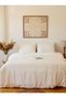5 Star Luxury Hotel Type King Size Striped Satin Duvet Cover Set 180x200 Size. Elastic Sheet Cream
