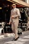 Men's Slim Fit Vest Suit - 4