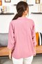 Women's Dusty Rose Pocket Casual Linen Shirt ARM-21Y001035 - 3