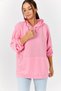 Women's Dust Pink Hooded Sweatshirt with Pocket ARM-21K024027 - 3