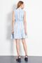 Blue Sleeveless Dress - Button and Belt, Collar, ARM-24Y001066 - 4