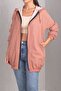 Women's Tile Zippered Hooded Trench Arm-21k024030 - 2