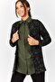 Women's Khaki Pocket Flap Patterned Jacket ARM-22Y001166 - 2