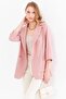 Dried Rose Linen Oversize Jacket - With Pockets, ARM-24Y001065