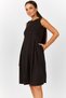 Women's Dark Brown Sleeveless Pocket Midi Dress Arm-19Y001023 - 3