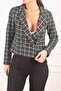Women's Mint Double Breasted Collar Tweed Crop Jacket ARM-24K001014 - 3