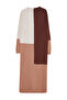 Brown Color-Blocking Knitwear Dress Tctaw25Eb00025 - 7