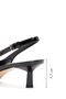 Black Leather Low Heel Stiletto - Open Back 24sfd 120916 - 5