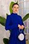 Cobalt Blue Chiffon Detailed Jumpsuit 32-6049 - 5