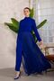 Cobalt Blue Chiffon Detailed Jumpsuit 32-6049 - 3