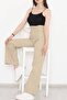 Nicolette Beige Super High Waist Jeans Palazzo Trousers - 4