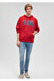 Logo Printed Hooded Red Sweatshirt 067149-81773 - 2