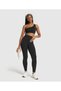 Women's High Quality Black High Waist Gathering Tights for Sports and Daily Use
