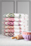Set of 6 Luxury Kitchen Towels, 100% Cotton Velvet, Embroidery Embroidered, 30X50, Laced, Dowry