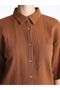 LCW Vision Flat Short Sleeve Oversize Muslin Women's Shirt - 4