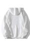 Unisexwhite Happiest Printed Oversize Hooded Sweatshirt - 2