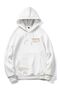 Unisexwhite Happiest Printed Oversize Hooded Sweatshirt