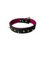 Medium Arc Real Leather Dog Collar - Size 3.5 X 60 cm with Metal Ornament