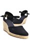 Black Women's Espadrille - Wedge Heel, Handmade Real Handmade - 3