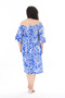 Women's Plus Size Saks Woven Viscose Fabric Elastic Collar Short Sleeve Dress 65N38173 - 5