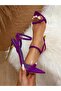RUBY MODEL - PURPLE Satin Heeled Shoes - 2