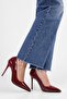 Women's Burgundy Patent Leather Thin High Heels Pointed Toe Casual Stiletto Heels