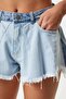 Tasseled Mini Denim Shorts Ice Blue Lhe0001 - 6
