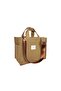 Hishi Rj Tote Bag Camel Canvas Bag Brown Shoulder Strap - 2