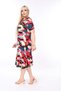 Multi-Colored Skirt with Ruffles and Pockets Plus Size Dress - 6