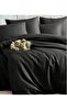 Black Duvet Cover Set Double Bed Sheet Without Elastic Band 2 Pillowcases