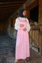 Shoulder Tie Belted Pink Gilet - 5