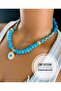 Handmade Murano Necklace with Glass Beads Blue Evil Eye Accessories - 2