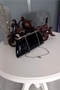 Black Patent Leather Metal Case Wide Handle Daily Envelope Women's Bag - 2