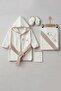 Starry Rabbit Gaye Baby Towel Bathrobe Set Organic - Baby Birth Gift