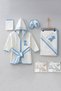 Duck Embroidered Baby Towel Bathrobe Set Organic Antibacterial - Baby Birth Gift - 2