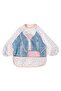 Girls Sleeves Rabbit Denim Patterned Pocket Apron Waterproof - 2